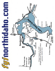 Map of Lake Pend Oreille