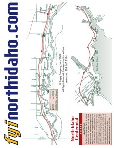 Map of North Idaho Centennial Trail